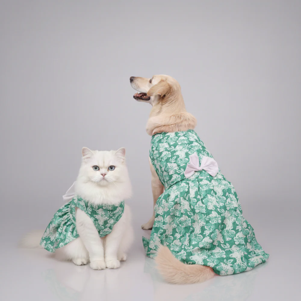 Skatrs Floral Grace Dress for Dogs and Cats (Blue) - Image 10