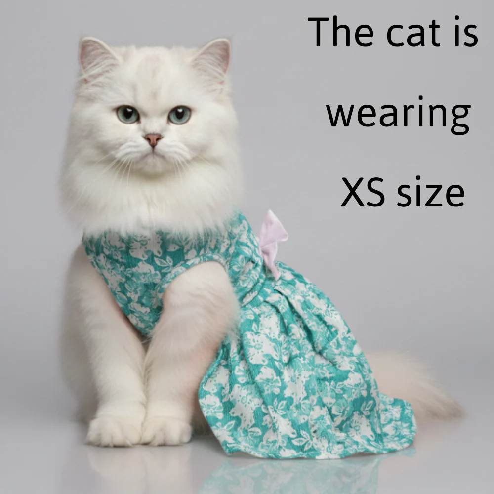 Skatrs Floral Grace Dress for Dogs and Cats (Blue) - Image 4