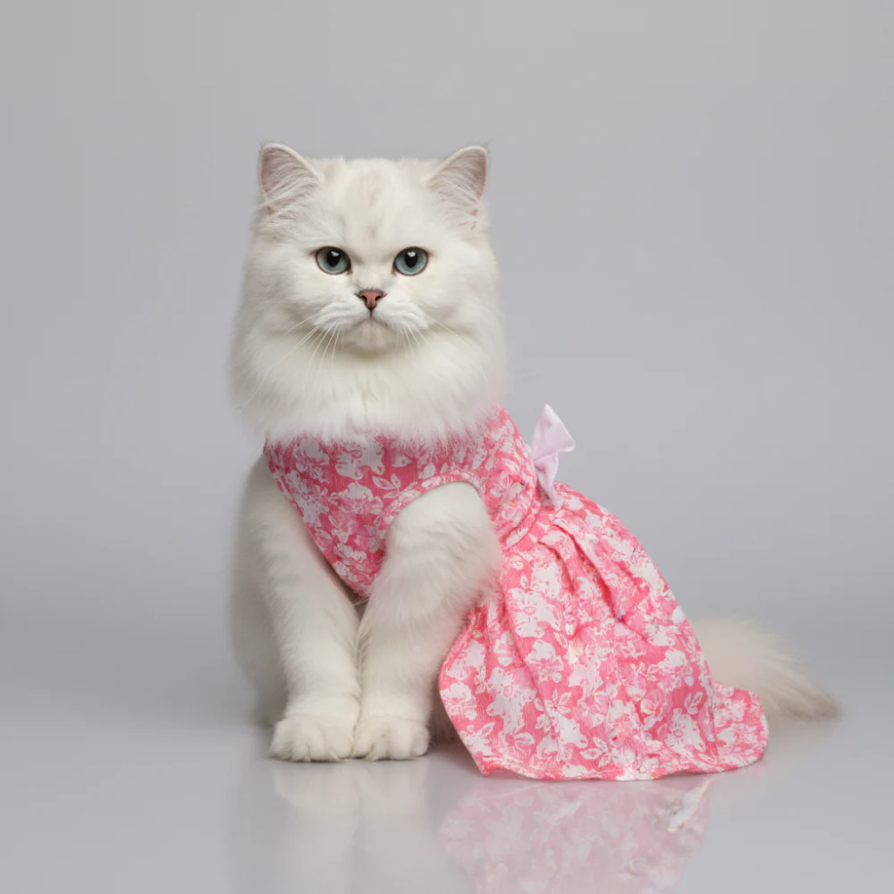 Skatrs Floral Grace Dress for Dogs and Cats (Pink) - Image 6