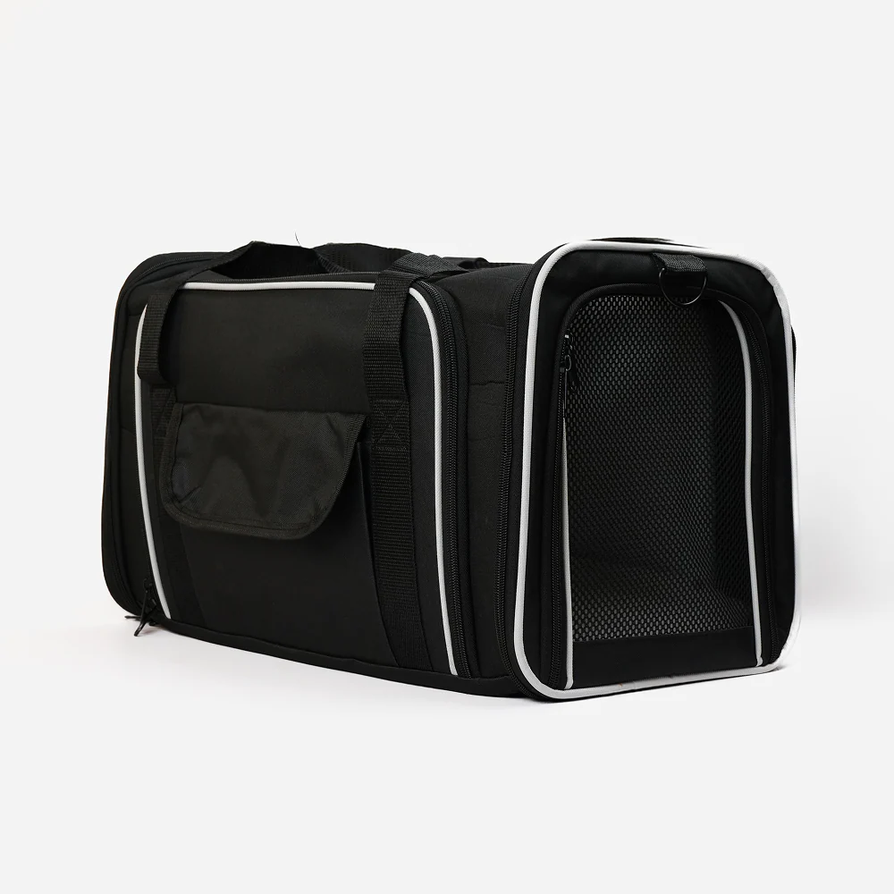 Skatrs Foldable Expandable Pet Travel Carrier Bag for Small Dogs, Adult Cats & Kittens (Black) - Image 5