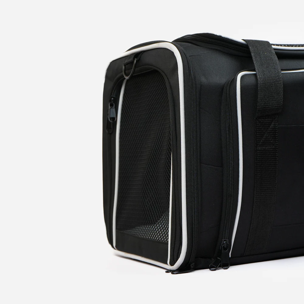 Skatrs Foldable Expandable Pet Travel Carrier Bag for Small Dogs, Adult Cats & Kittens (Black) - Image 7