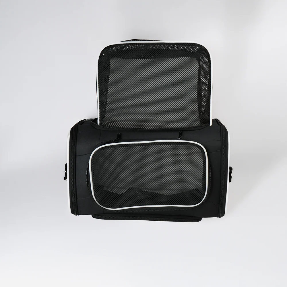 Skatrs Foldable Expandable Pet Travel Carrier Bag for Small Dogs, Adult Cats & Kittens (Black) - Image 8