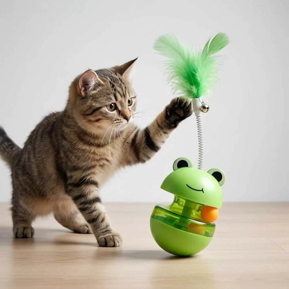 Skatrs Frog Feather Style Toy for Cats - Image 8