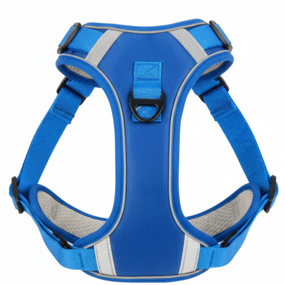 Skatrs Fully Padded Comfort Electric Reflective Harness for Dogs & Cats (Blue) - Image 2