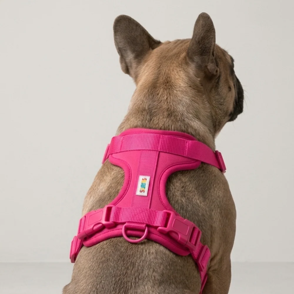 Skatrs Fully Padded Harness for Dogs (Flamingo Pink) - Image 3