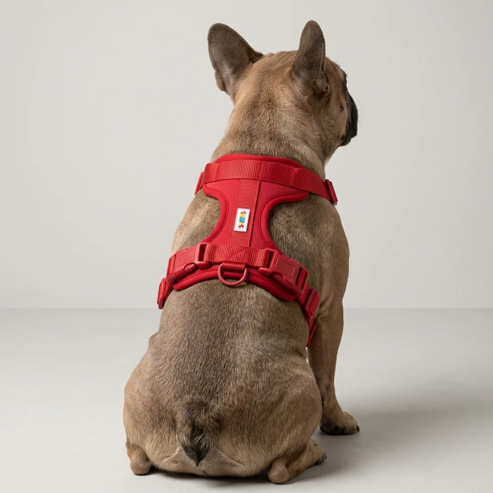 Skatrs Fully Padded Harness for Dogs (Ruby Red) - Image 2