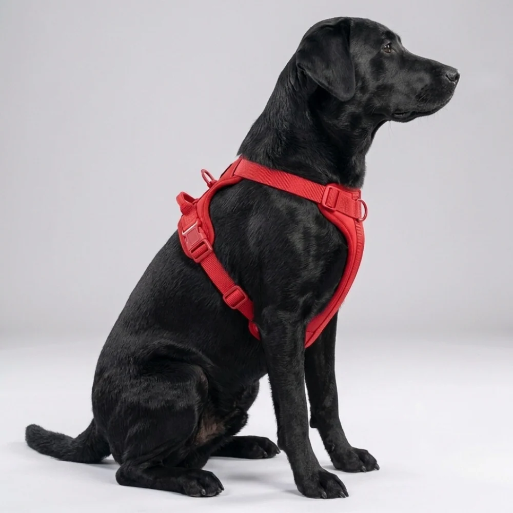 Skatrs Fully Padded Harness for Dogs (Ruby Red) - Image 3