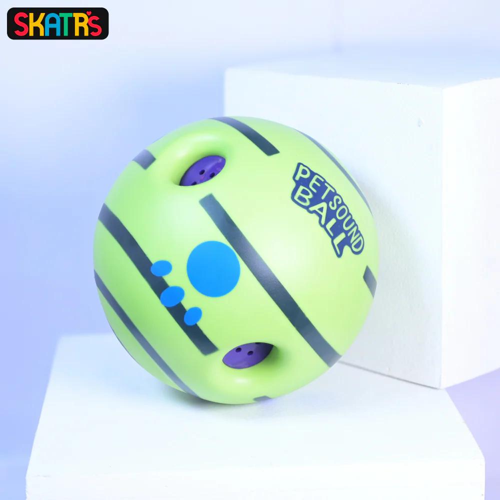 Skatrs Giggle Pet Sound Ball Toy for Dogs and Cats (Green) - Image 3