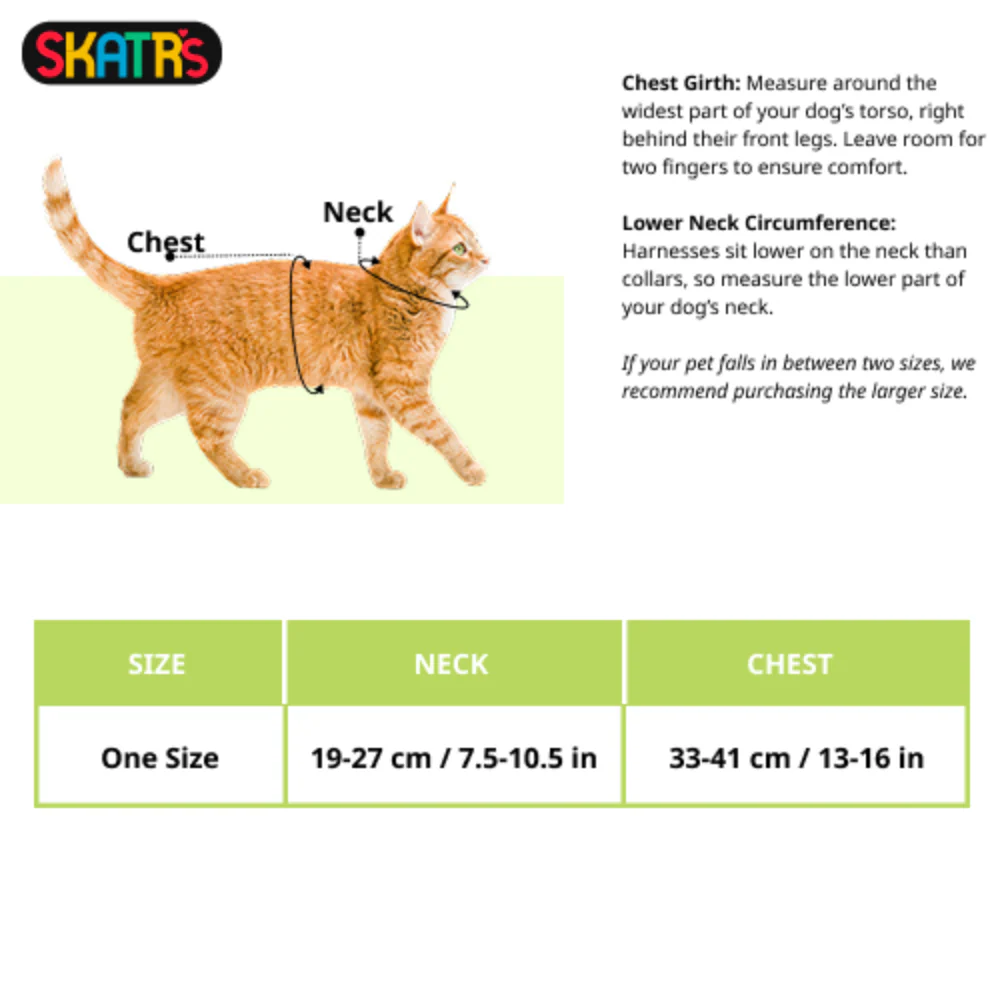 Skatrs Harness with Leash for Cats (Black) - Image 2