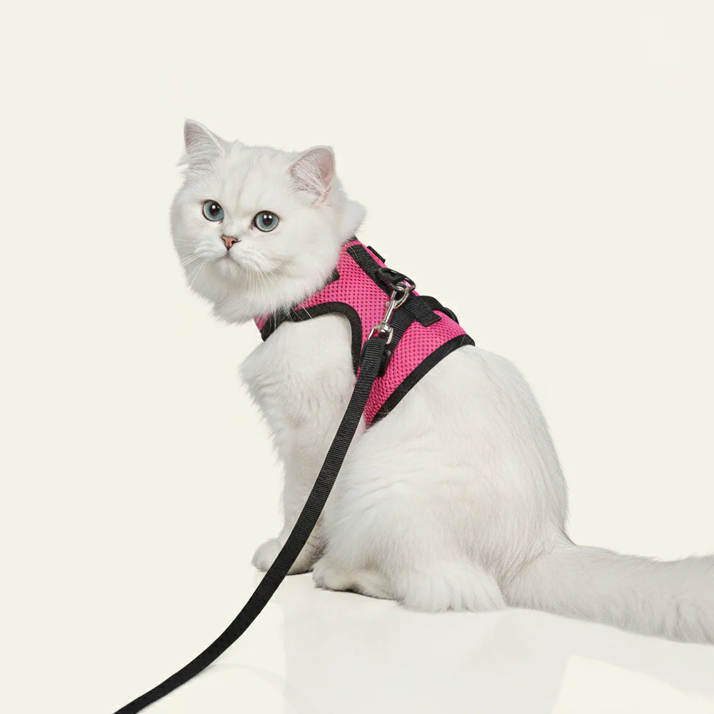 Skatrs Harness with Leash for Cats (Pink) - Image 8