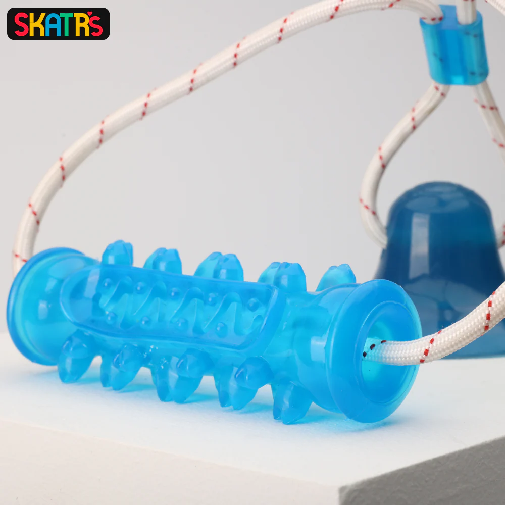 Skatrs Interactive Vacuum Pull and Bite Toy for Dogs (Blue) - Image 3