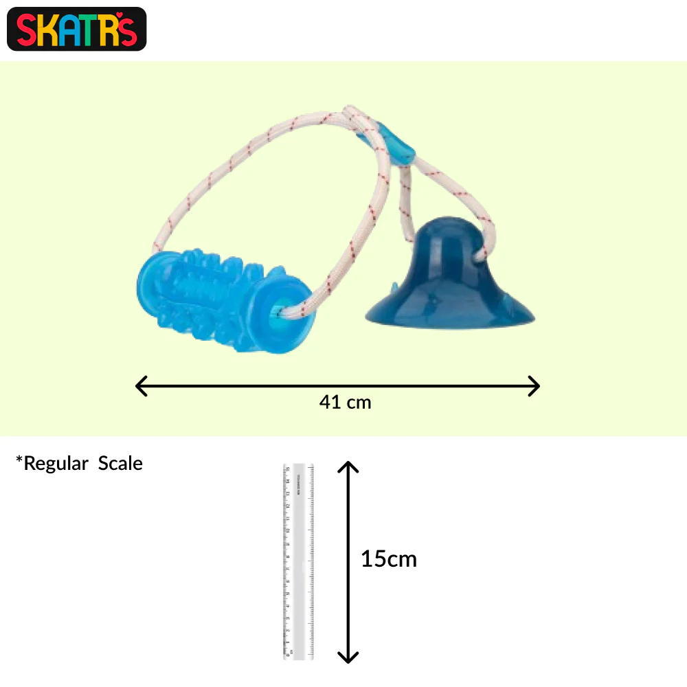 Skatrs Interactive Vacuum Pull and Bite Toy for Dogs (Blue) - Image 4