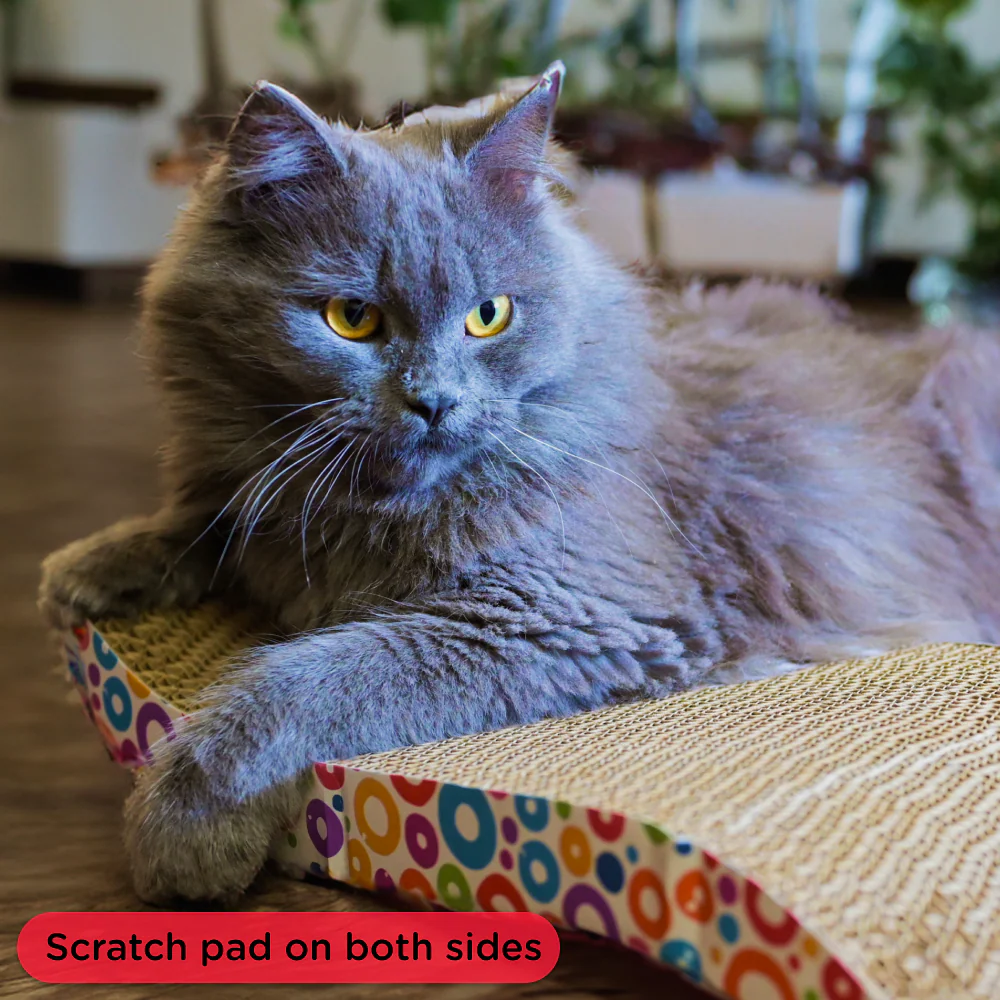 Skatrs Kitty Kastle Multi Level Cat Tree with Condo, Scratching Post, Platform and Ladder Toy and Satisfying Wave Cat Scratcher with 2g Premium Catnip Combo - Image 13