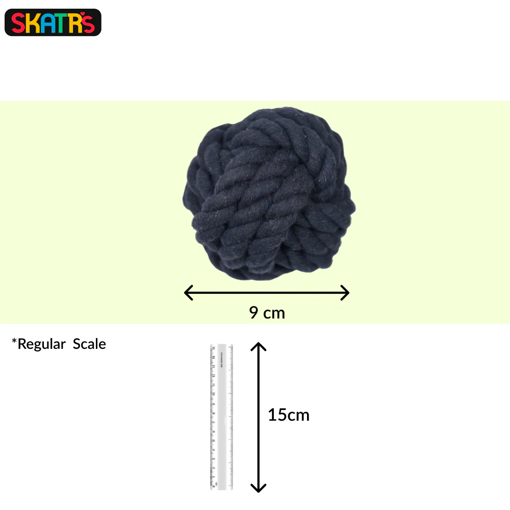 Skatrs Knotted Dummy, Knotted Ball, Dumbbell and Ball Shaped Rope Chew Toy for Dogs and Cats Combo - Image 6