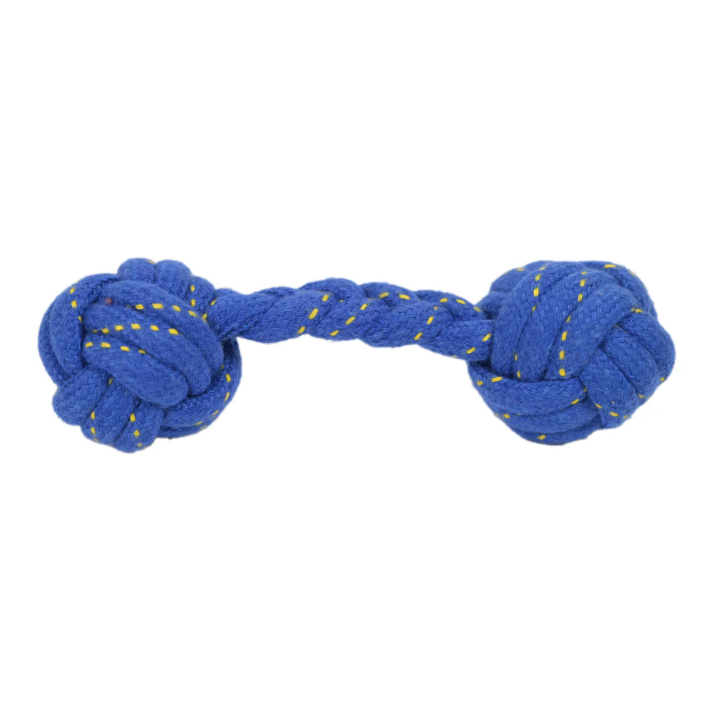 Skatrs Knotted Dummy, Knotted Ball, Dumbbell and Ball Shaped Rope Chew Toy for Dogs and Cats Combo - Image 9