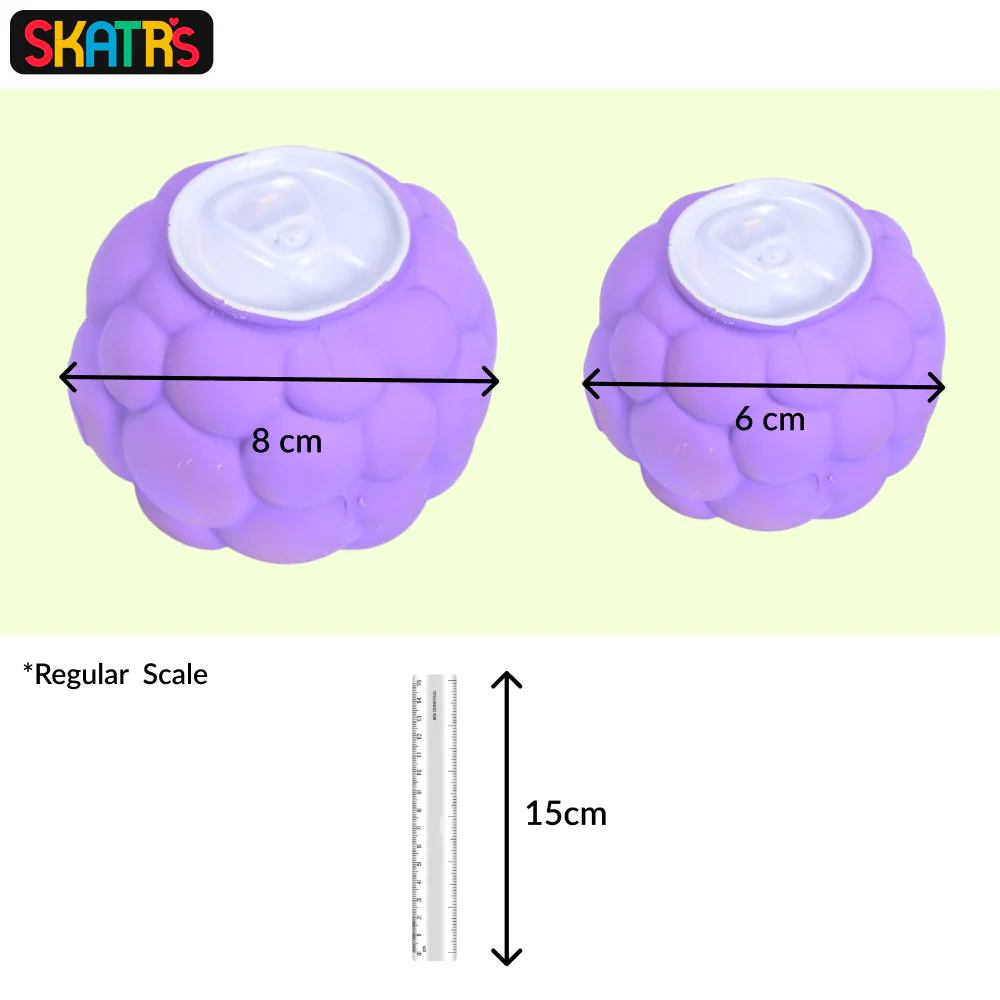 Skatrs Latex Squeaky Grape Toy for Dogs and Cats (Purple) - Image 2