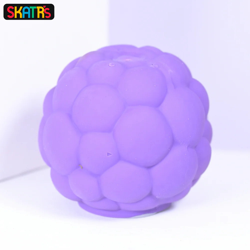 Skatrs Latex Squeaky Grape Toy for Dogs and Cats (Purple) - Image 3