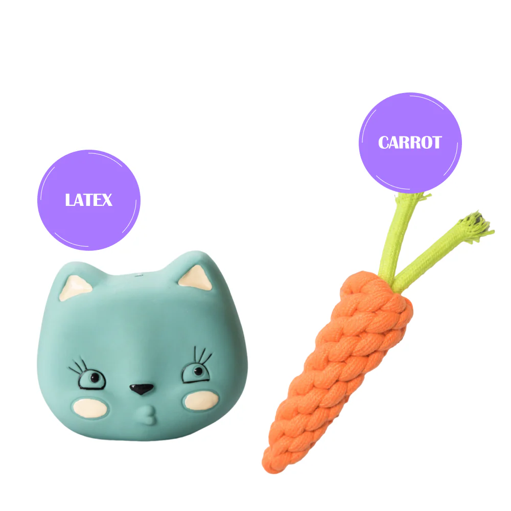 Skatrs Latex Squeaky Miss Cat Toy for Dogs and Cats (Green) - Image 4