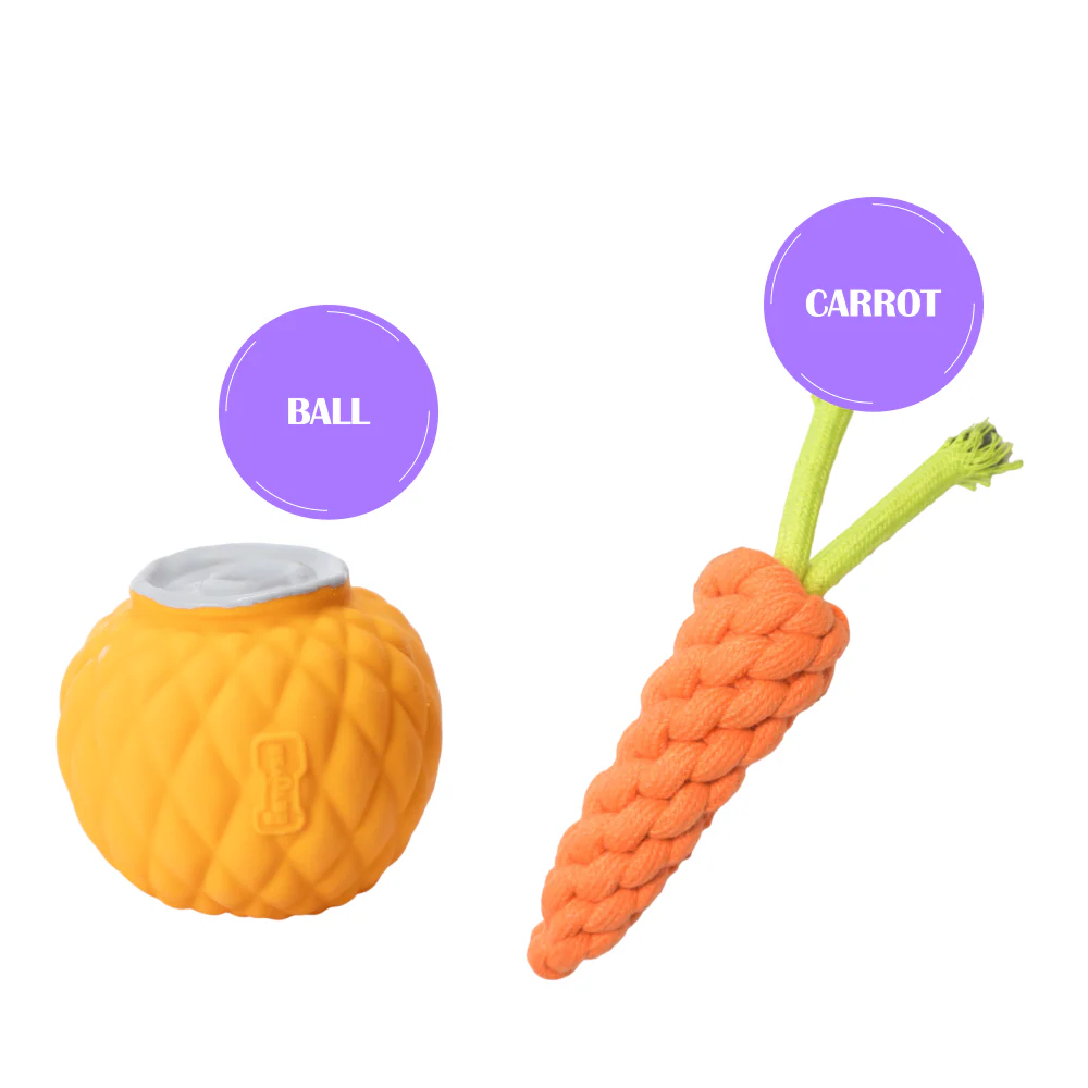 Skatrs Latex Squeaky Pineapple Shaped Toy for Dogs and Cats (Yellow) - Image 5