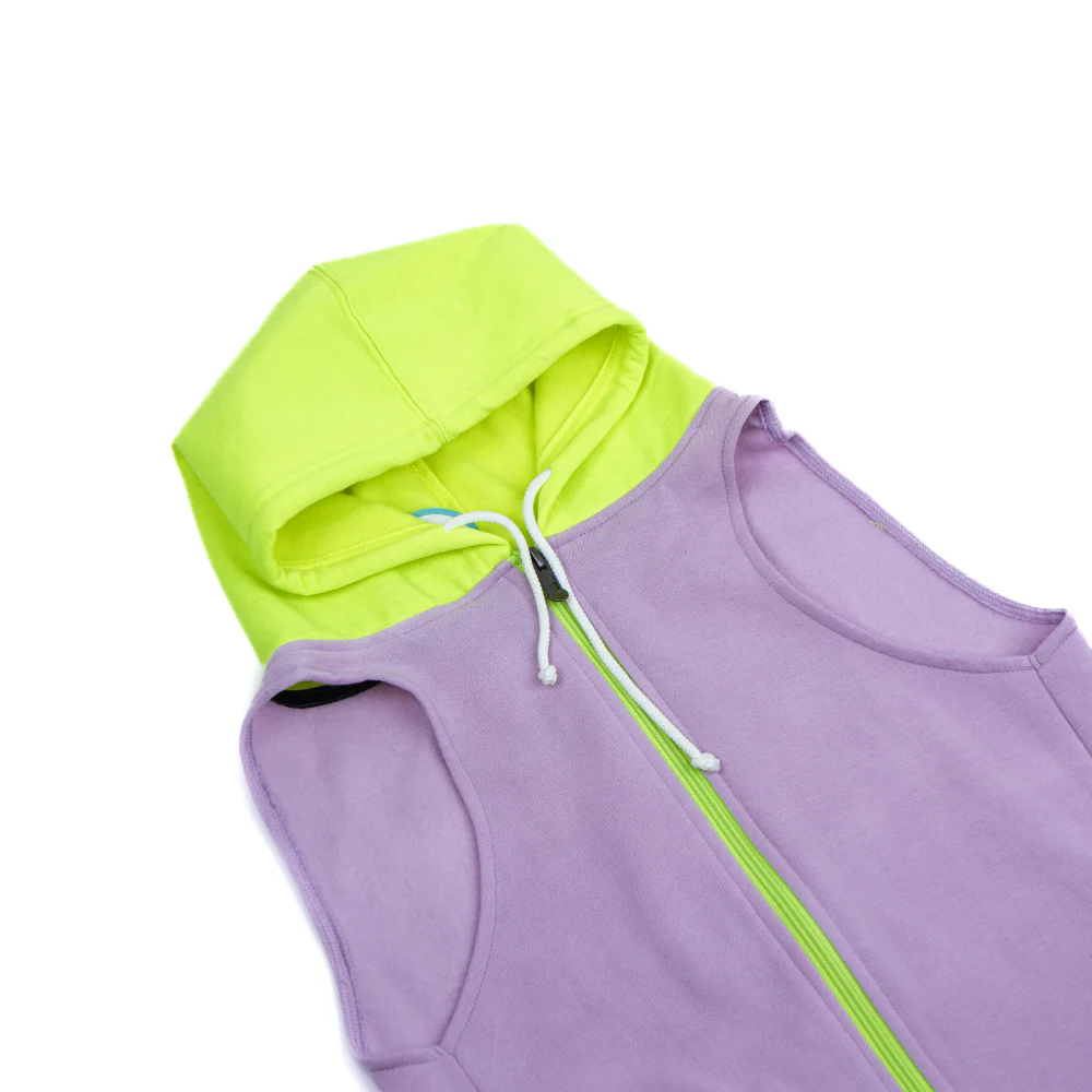 Skatrs Lilac Pop In-Style Hoodie For Dogs and Cats(Lilac & Neon Green) - Image 11