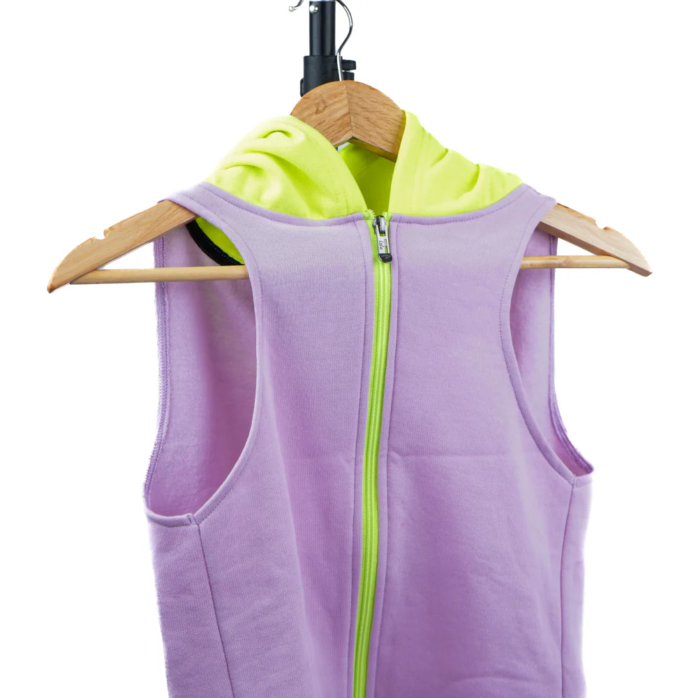 Skatrs Lilac Pop In-Style Hoodie For Dogs and Cats(Lilac & Neon Green) - Image 6