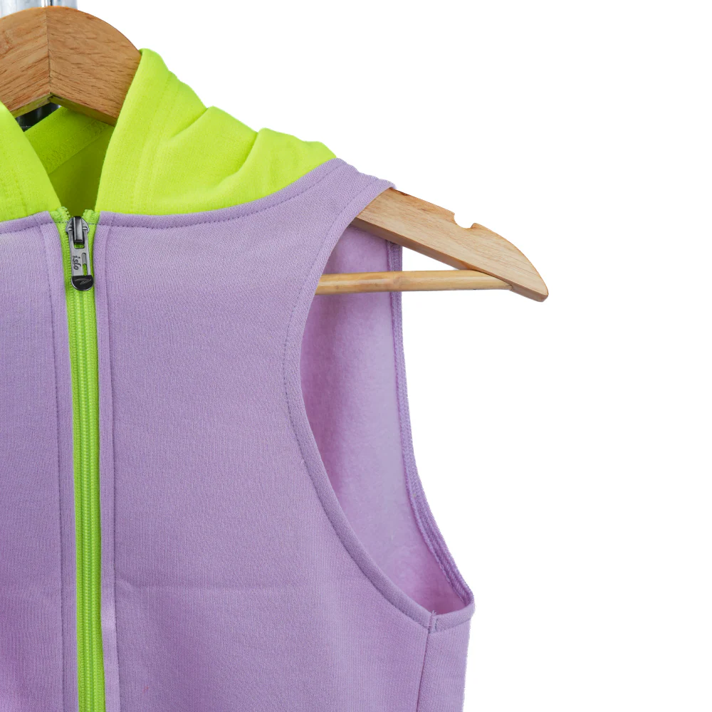 Skatrs Lilac Pop In-Style Hoodie For Dogs and Cats(Lilac & Neon Green) - Image 7