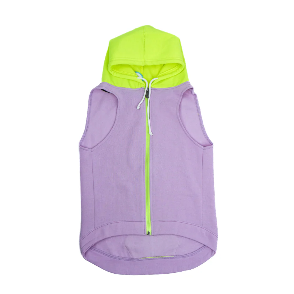 Skatrs Lilac Pop In-Style Hoodie For Dogs and Cats(Lilac & Neon Green) - Image 8