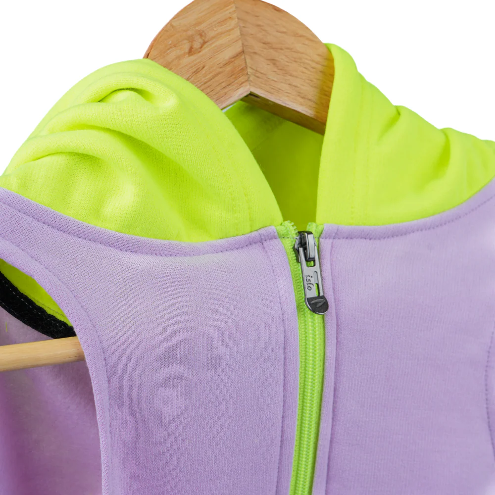 Skatrs Lilac Pop In-Style Hoodie For Dogs and Cats(Lilac & Neon Green) - Image 9