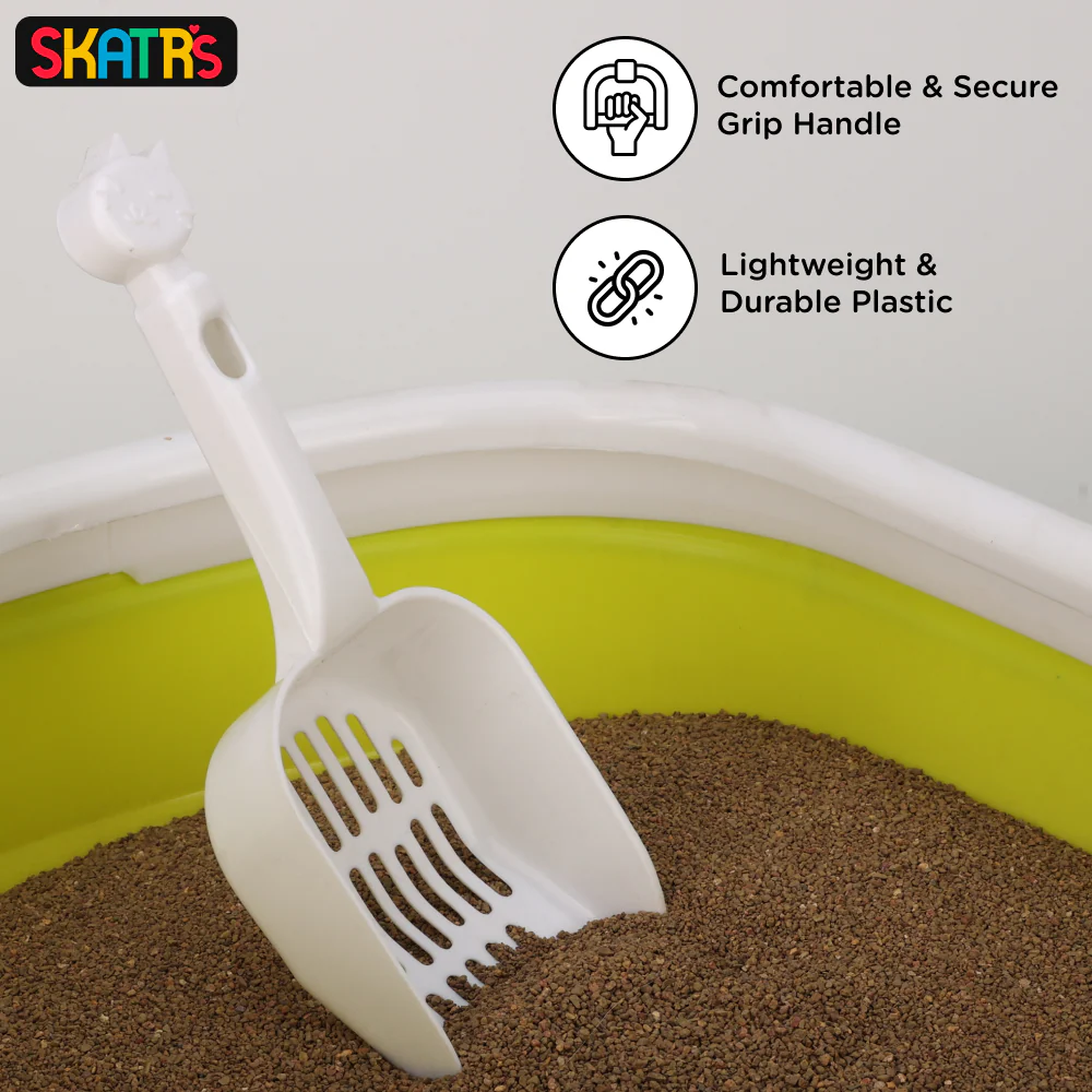 Skatrs Litter Scooper for Cats (White) - Image 2
