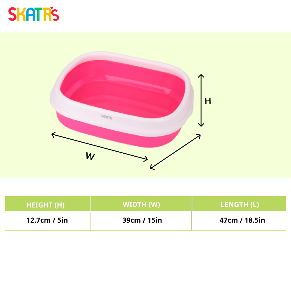 Skatrs Litter Tray for Cats (Pink) - Image 2