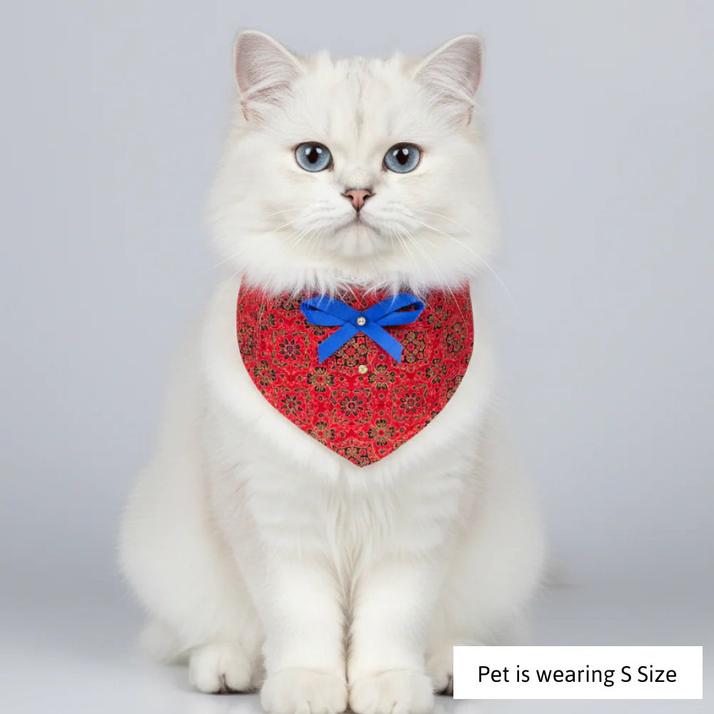 Skatrs Mandala Bandana for Cats and Dogs (Red) - Image 3