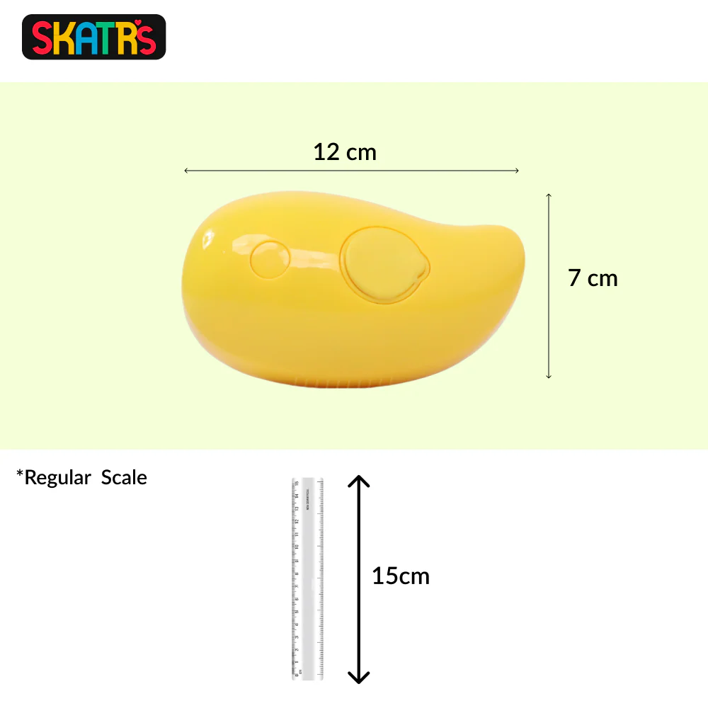 Skatrs Mango Shape Spray Massage Brush for Dogs and Cats (Yellow) - Image 2