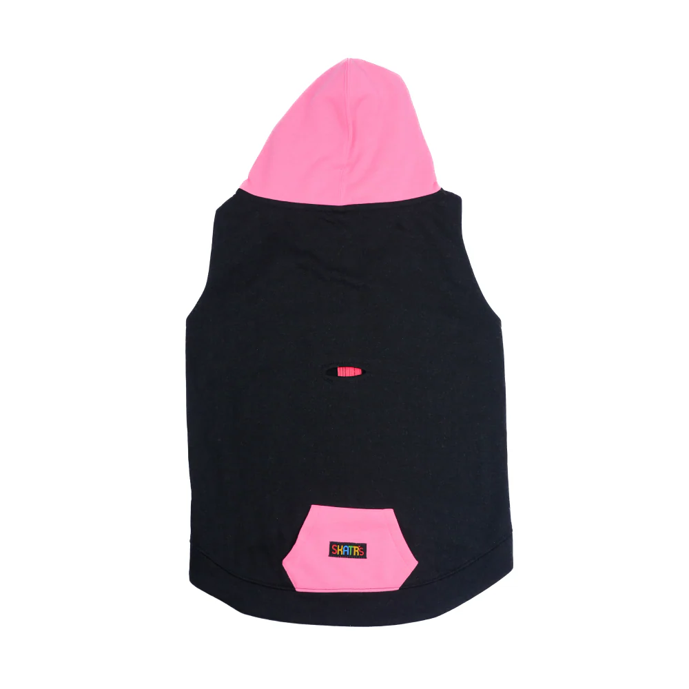 Skatrs Midnight Pop In-Style Hoodie For Dogs and Cats (Black & Neon Pink) - Image 2