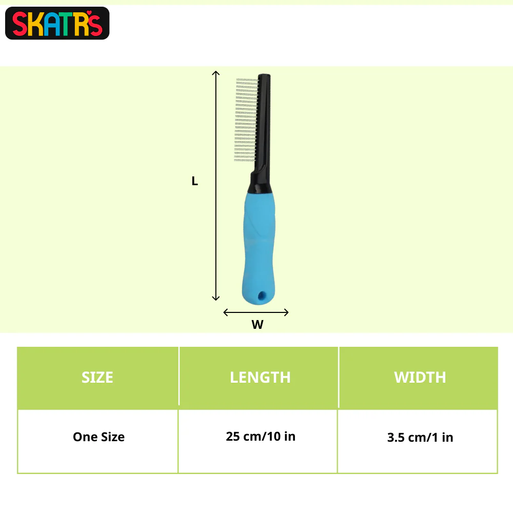 Skatrs Easy Grip Handle Comb Brush for Dogs and Cats - Image 2