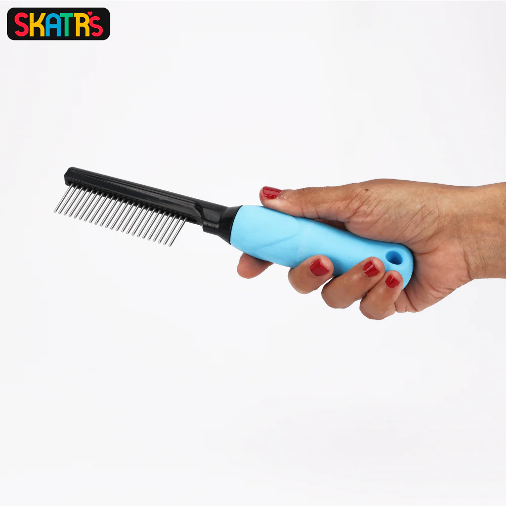 Skatrs Easy Grip Handle Comb Brush for Dogs and Cats - Image 4