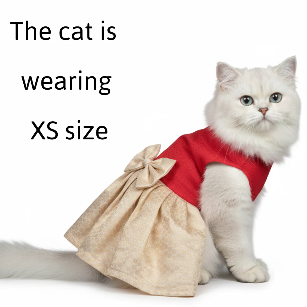 Skatrs Heritage Dress for Dogs and Cats (Maroon and Off White) - Image 2