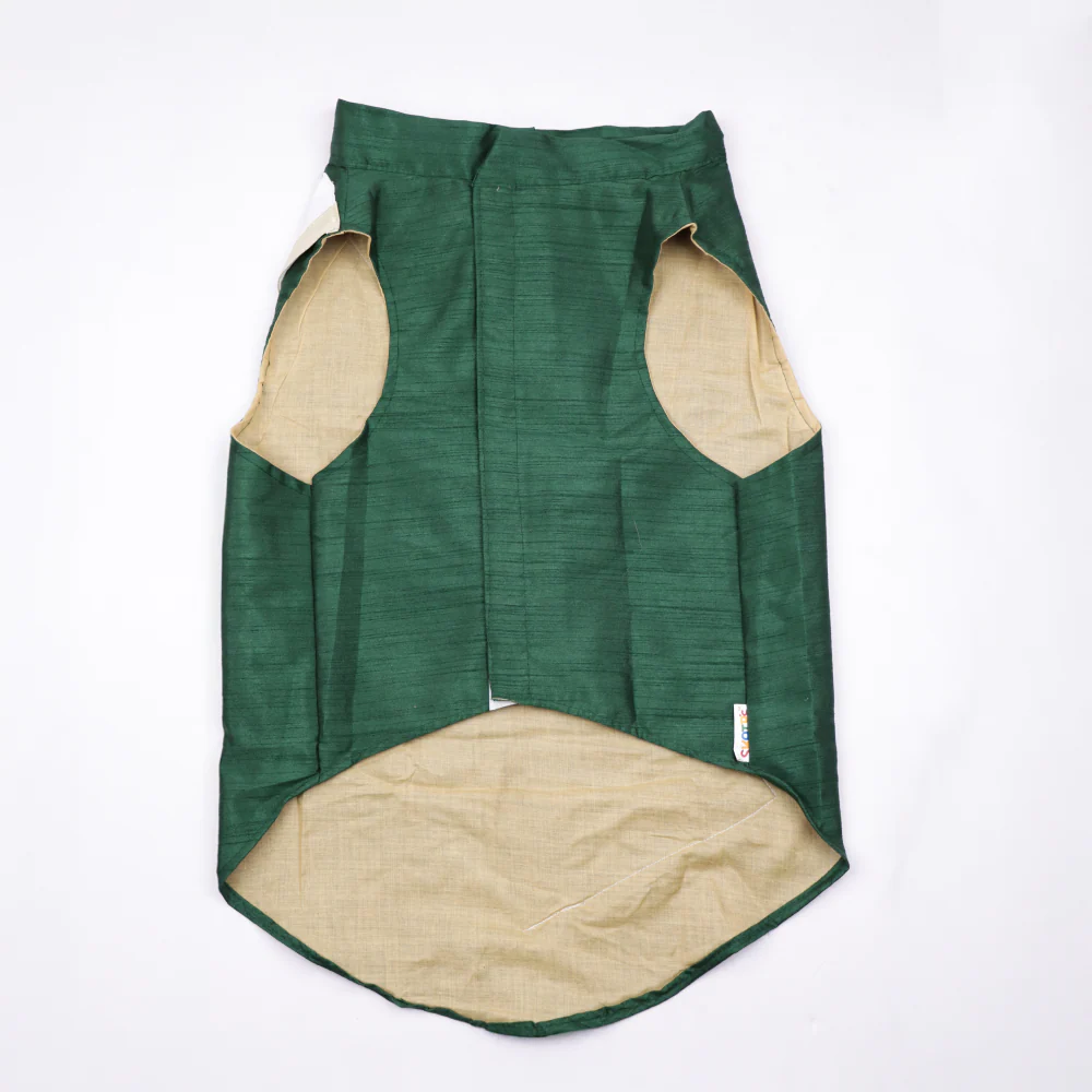 Skatrs Heritage Kurta for Dogs and Cats (Green) - Image 6