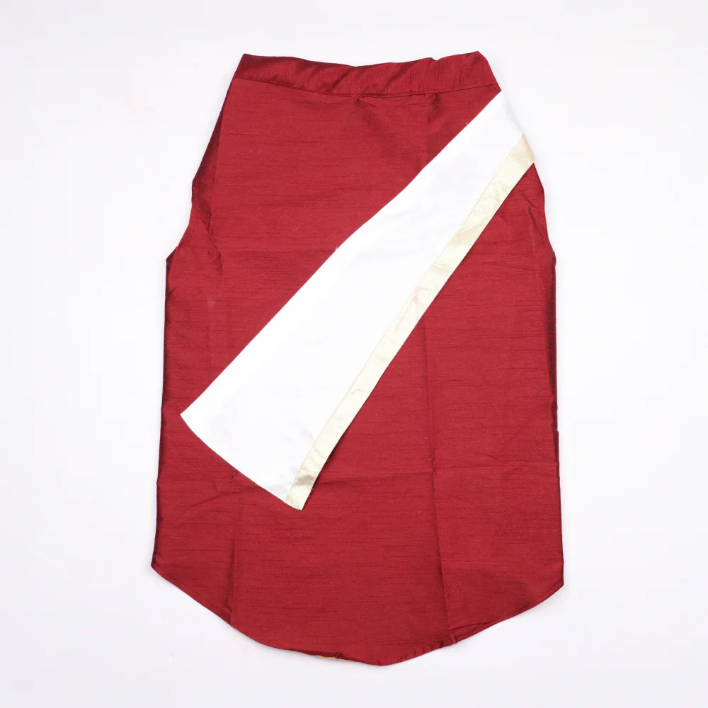 Skatrs Heritage Kurta for Dogs and Cats (Maroon) - Image 5