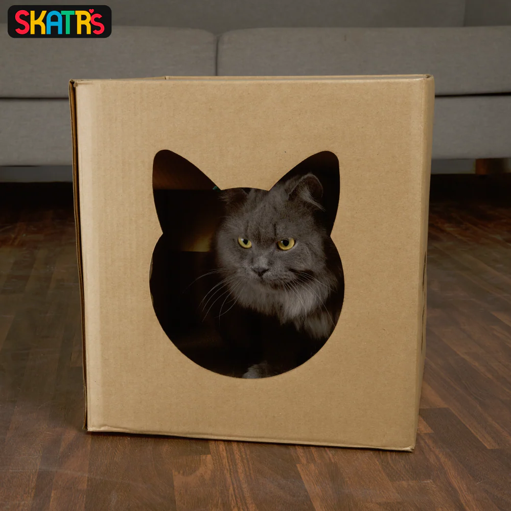 Skatrs Paw and Whiskers Cat House with 2g Premium Catnip Free - Image 5