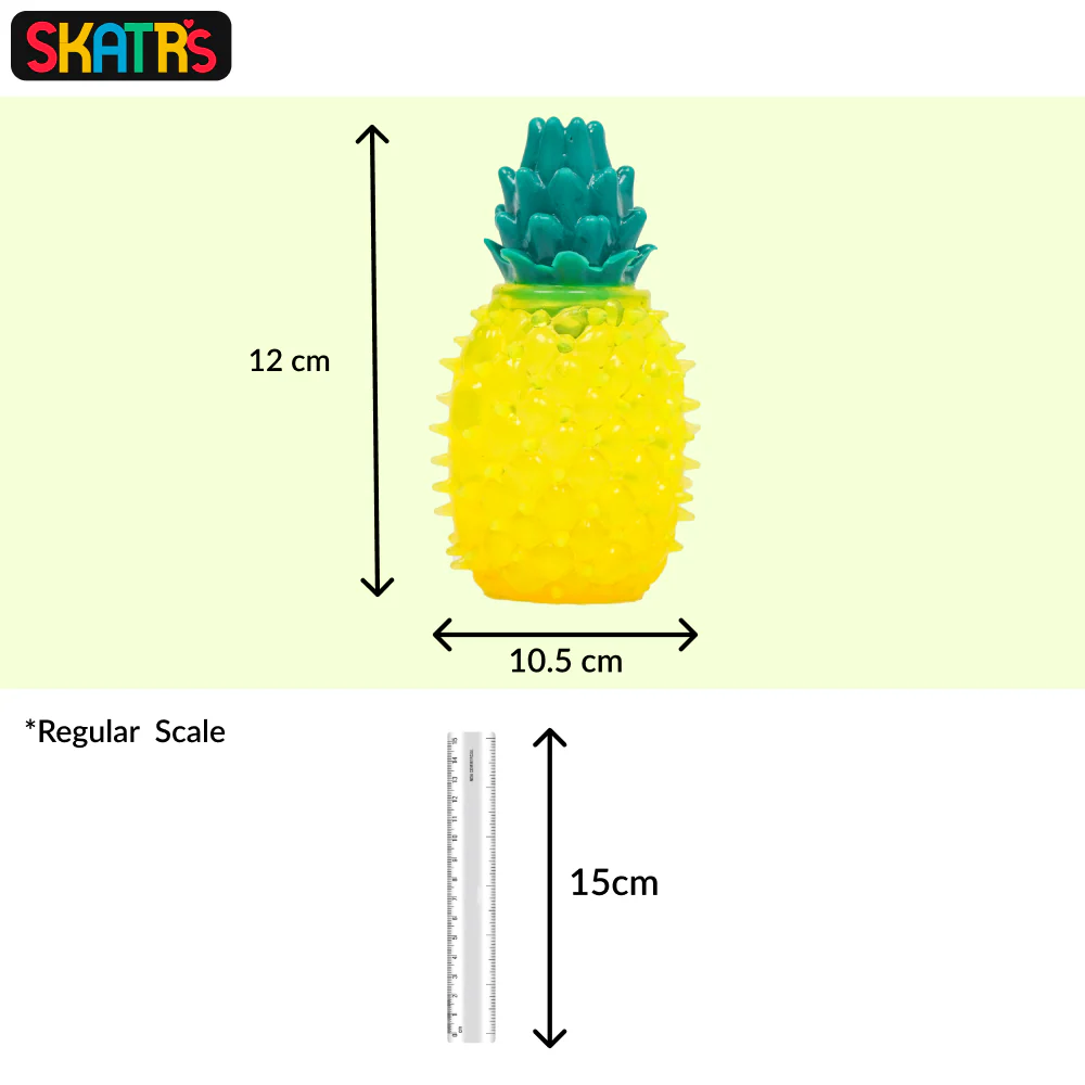 Skatrs  Pineapple Shaped Ice Cooling Toy for Dogs & Cats (Yellow) - Image 2