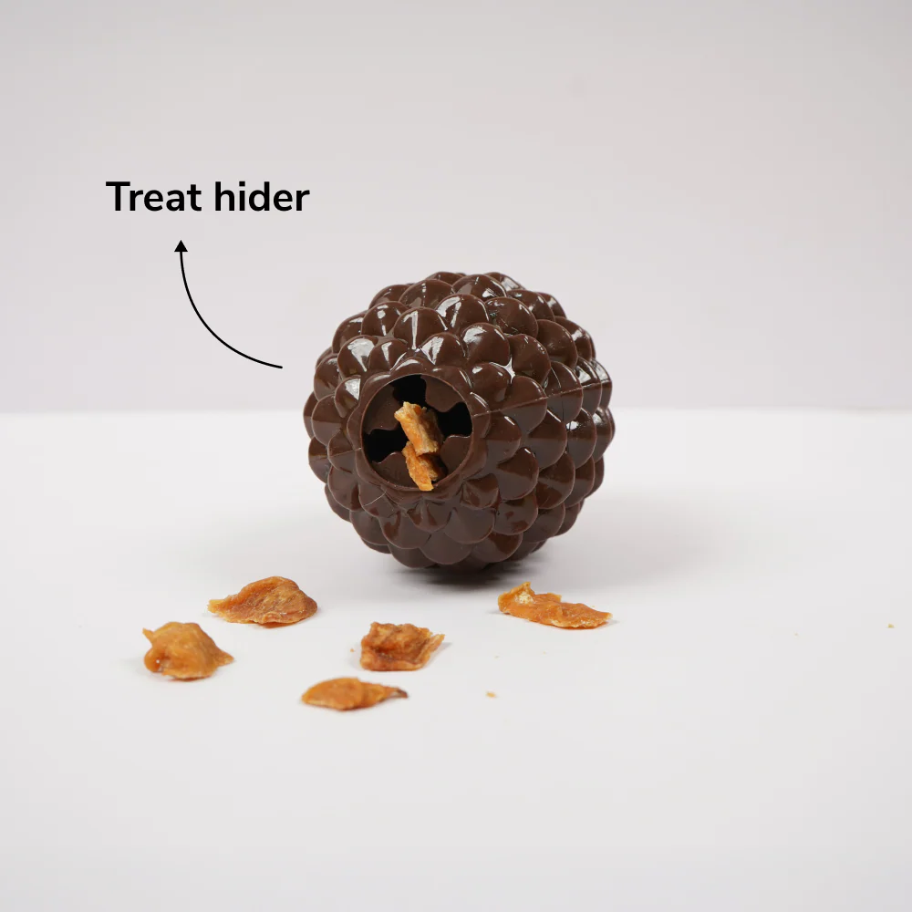 Skatrs Pinecone Treat Dispenser for Dogs (Brown) - Image 3