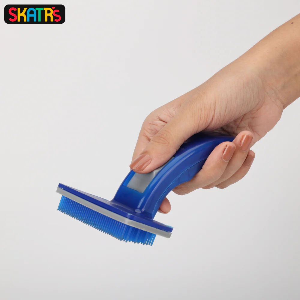 Skatrs Plastic Self Clean Slicker Brush for Dogs and Cats - Image 4