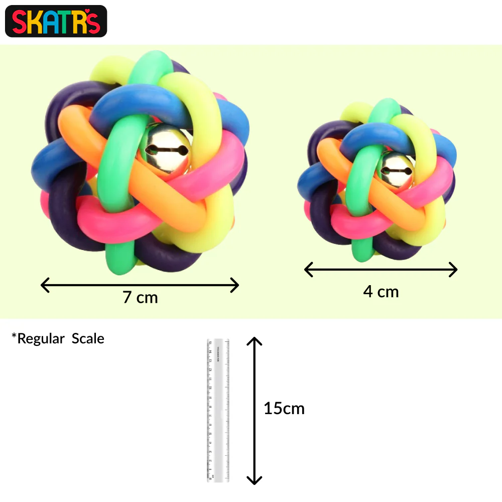Skatrs Noodle Training Toy Ball for Dogs and Cats (Multi Color) - Image 2