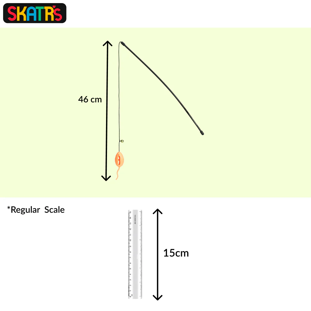 Skatrs Playing Wand with Mouse Toy for Cats - Image 2