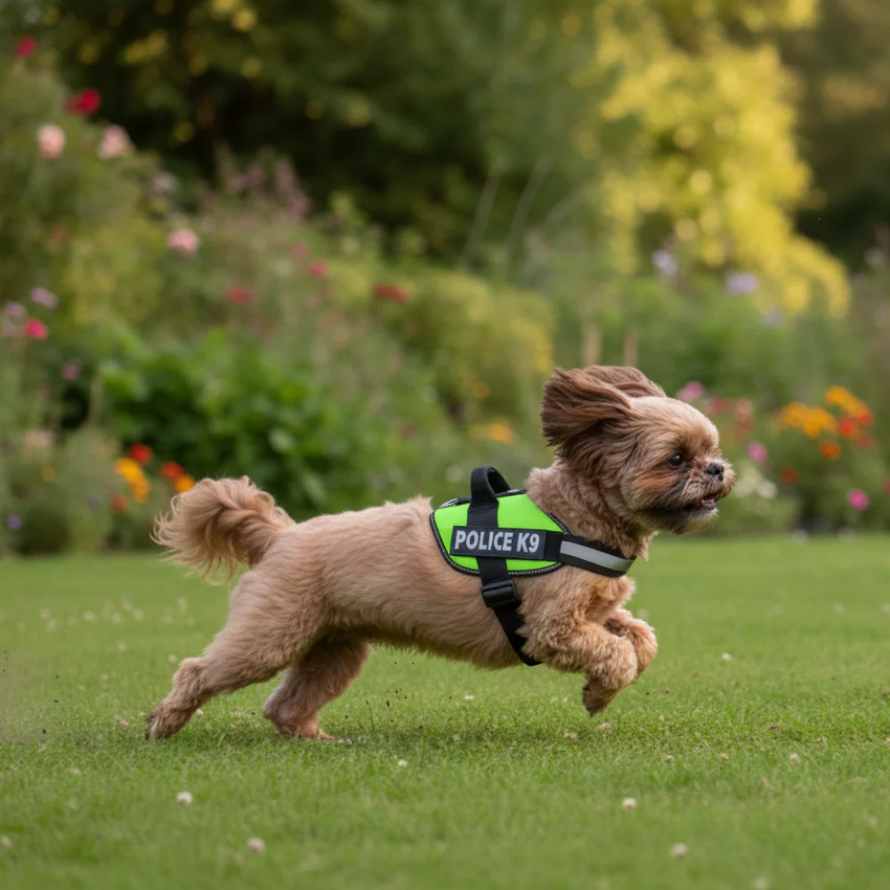 Skatrs Police K9 Harness for Dogs (Neon Green) - Image 3
