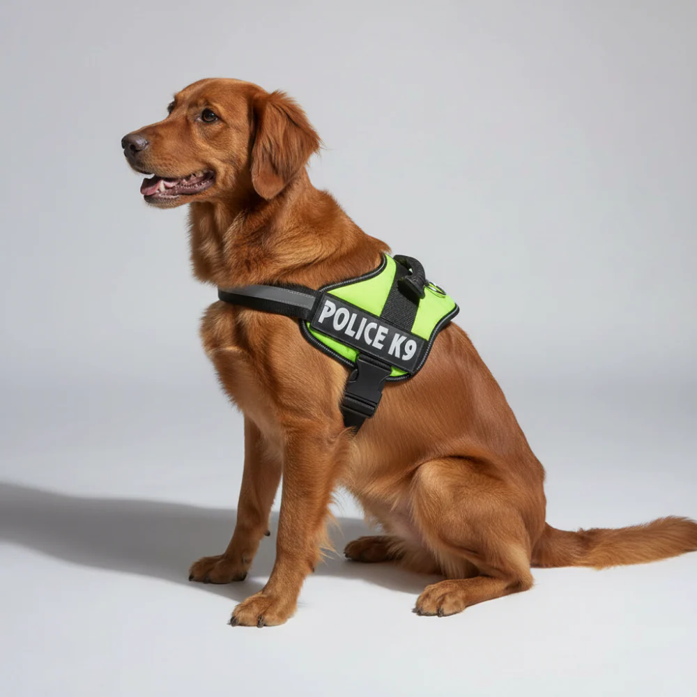 Skatrs Police K9 Harness for Dogs (Neon Green) - Image 4