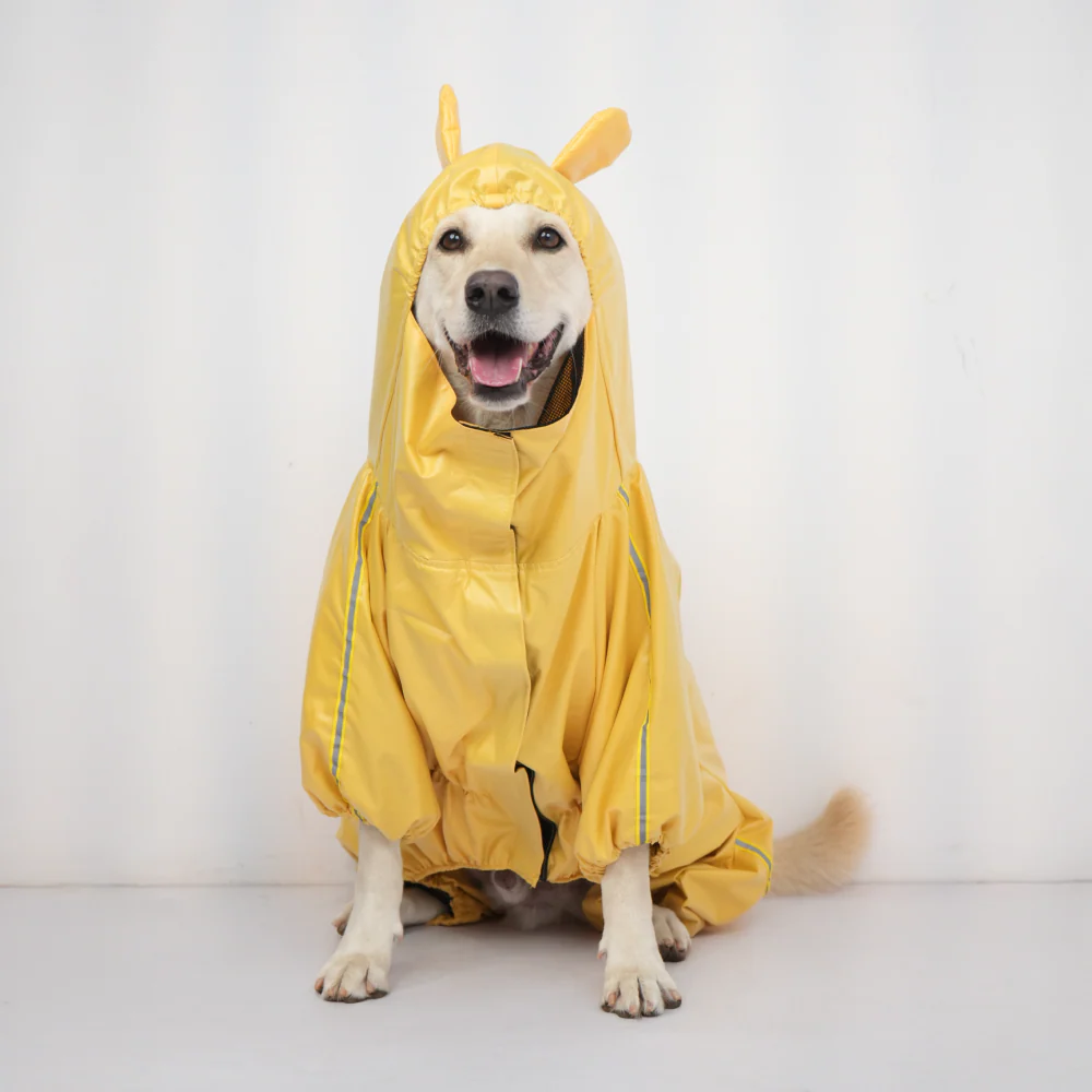 Skatrs RainRider Pro Reflective Waterproof Dog Raincoat (Yellow) - Image 6