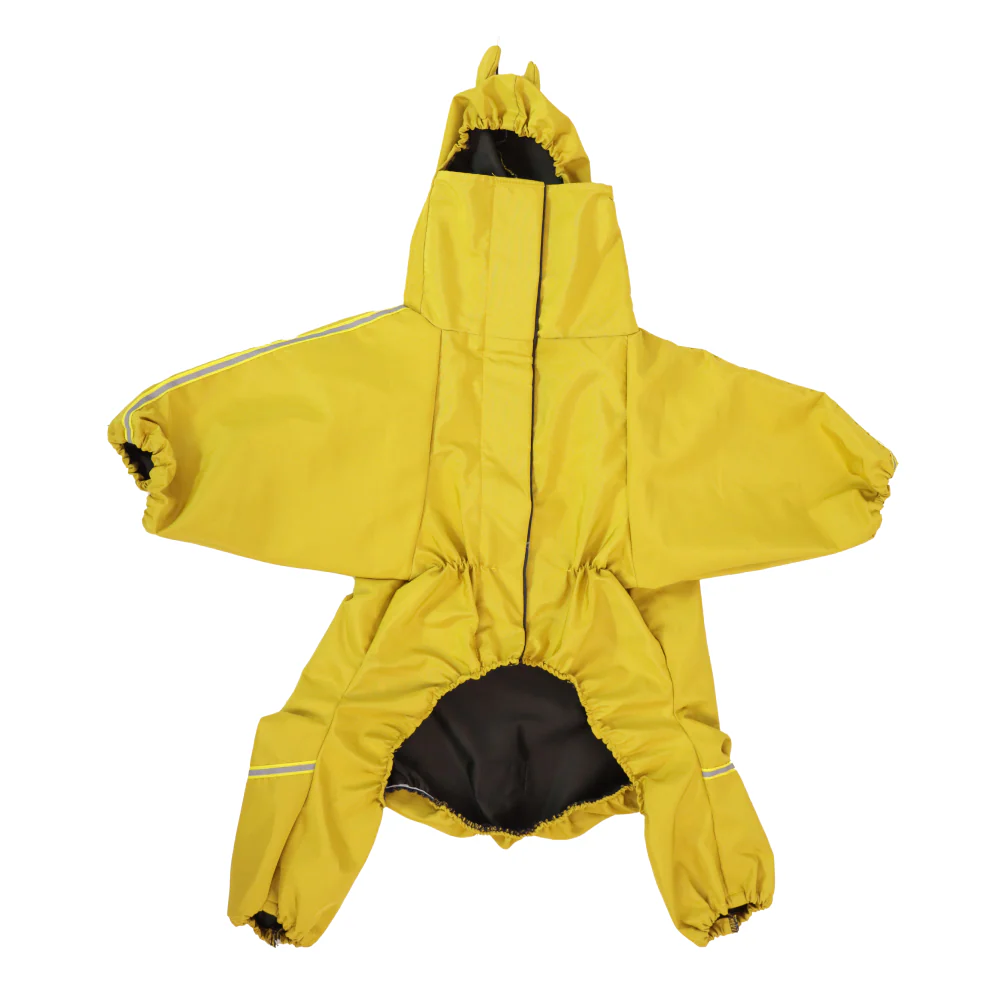 Skatrs RainRider Pro Reflective Waterproof Dog Raincoat (Yellow) - Image 7