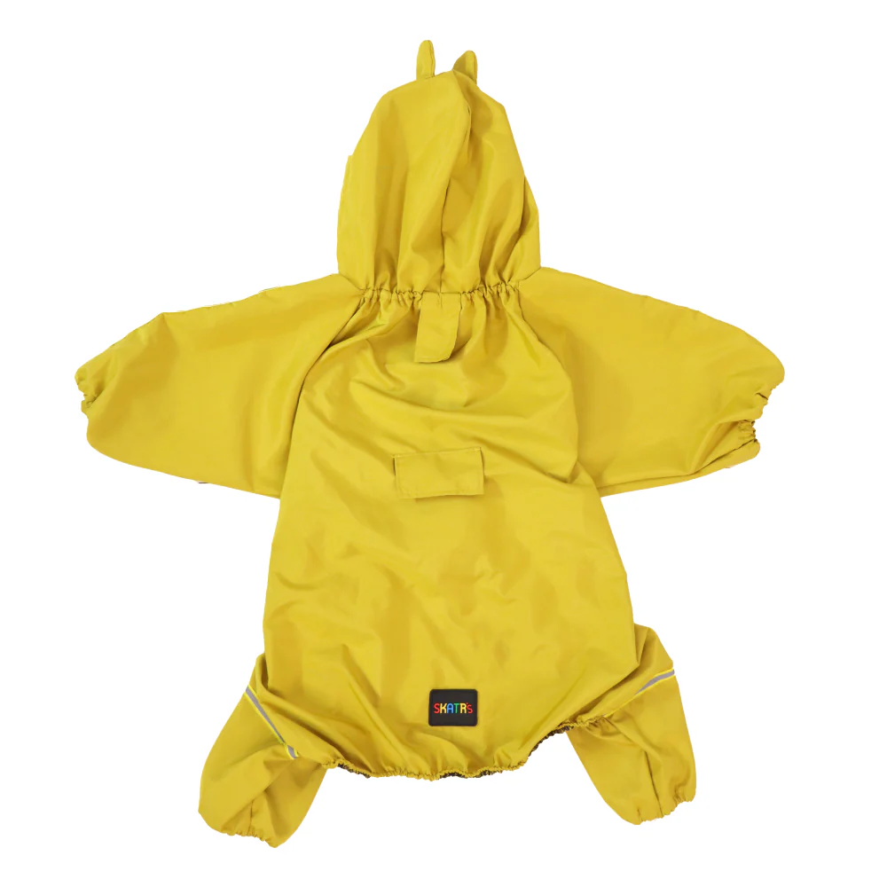 Skatrs RainRider Pro Reflective Waterproof Dog Raincoat (Yellow) - Image 8