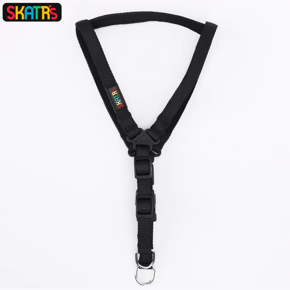 Skatrs Padded Nylon Y Harness for Dogs & Cats (Black) - Image 5